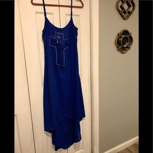 Indigo high low dress